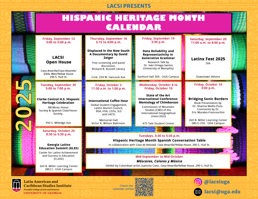 2025 Hispanic Heritage Month Calendar