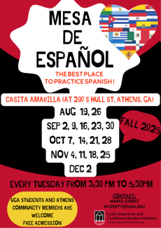 Mesa De Español Flyer - Fall 2025